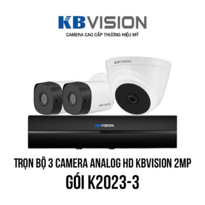 Bộ 3 Camera KBvision Và Đầu Ghi Hình